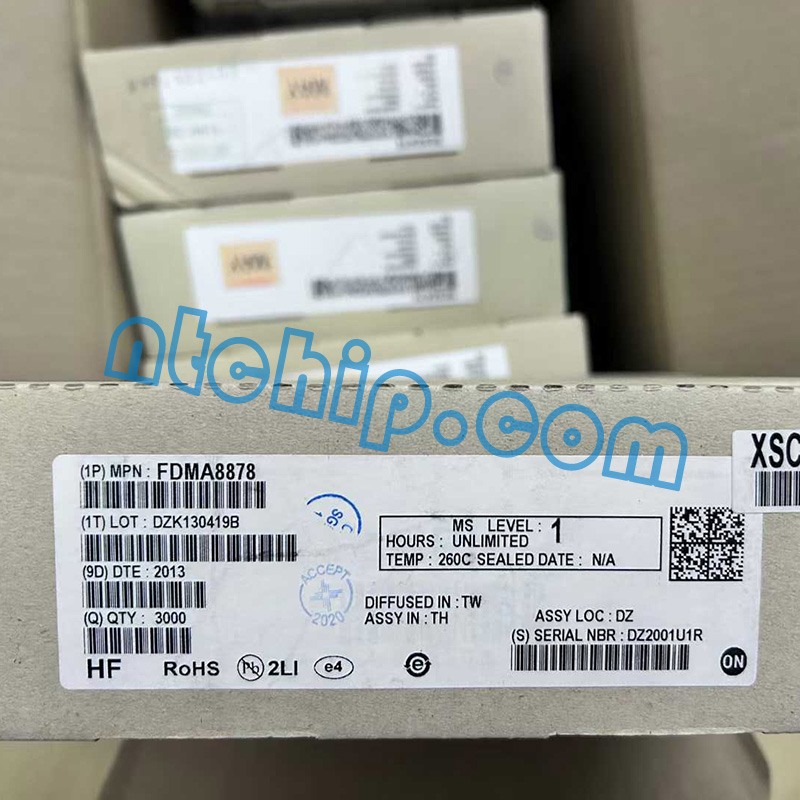 ON Semiconductor FDMA8878 Package Original Label ON Semiconductor FDMA8878 Package Original Label