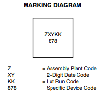 ON Semiconductor FDMA8878 Package Marking ON Semiconductor FDMA8878 Package Marking