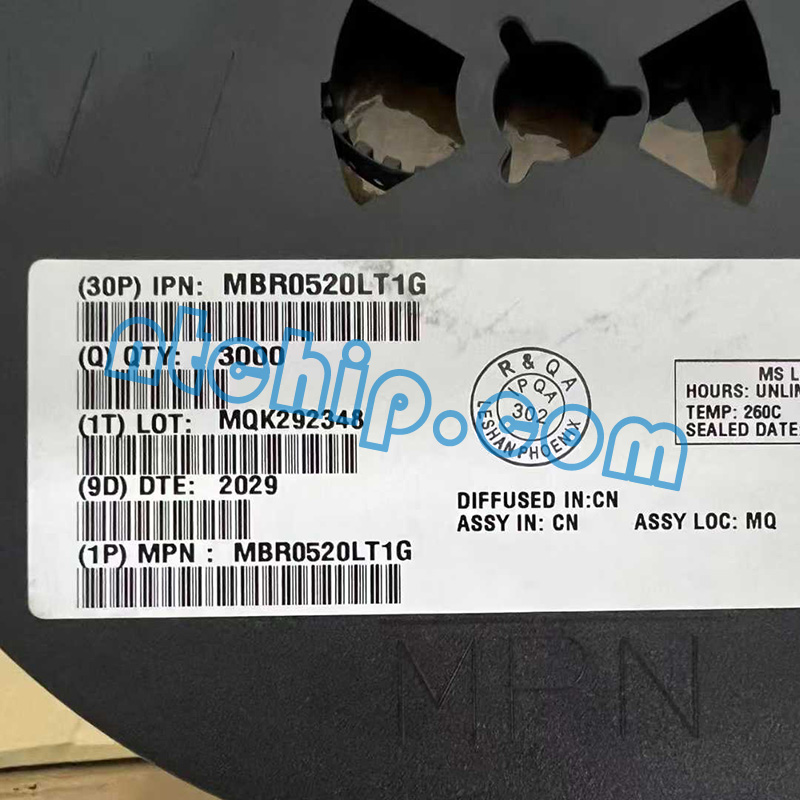 onsemi MBR0520LT1G reel label onsemi MBR0520LT1G reel label