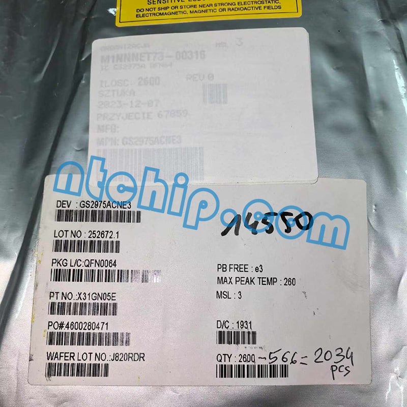 Semtech GS2974ACNE3 original package label
