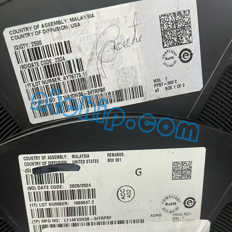 Analog Devices Inc  LT1461DHS8-3#TRPBF original reel label