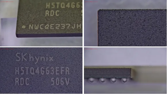 The chip surface has been polished The chip surface has been polished