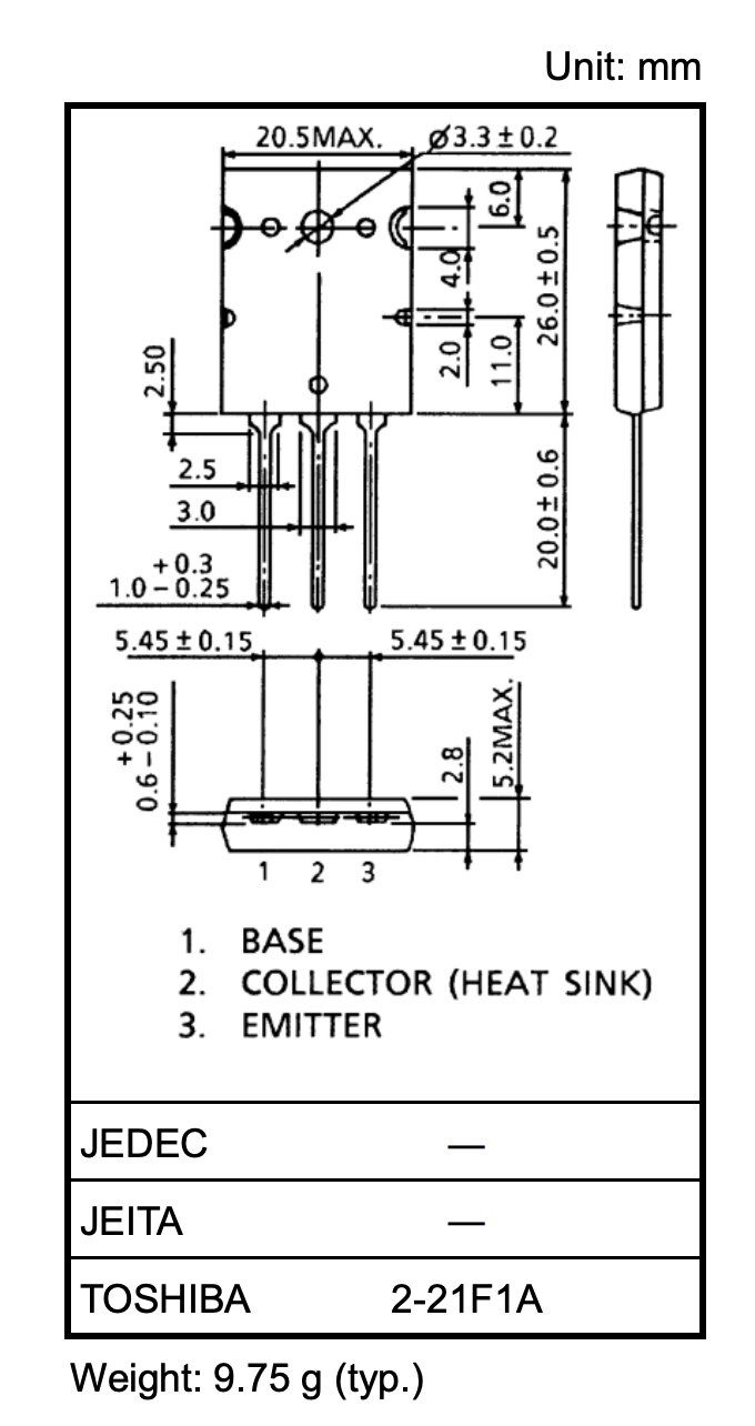 2SC5200 Pinout 2SC5200 Pinout