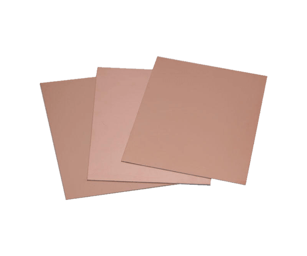 Three golden copper-clad boards